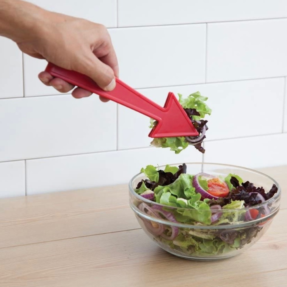 PELEG DESIGN Pointer Red Salad Servers/Tong